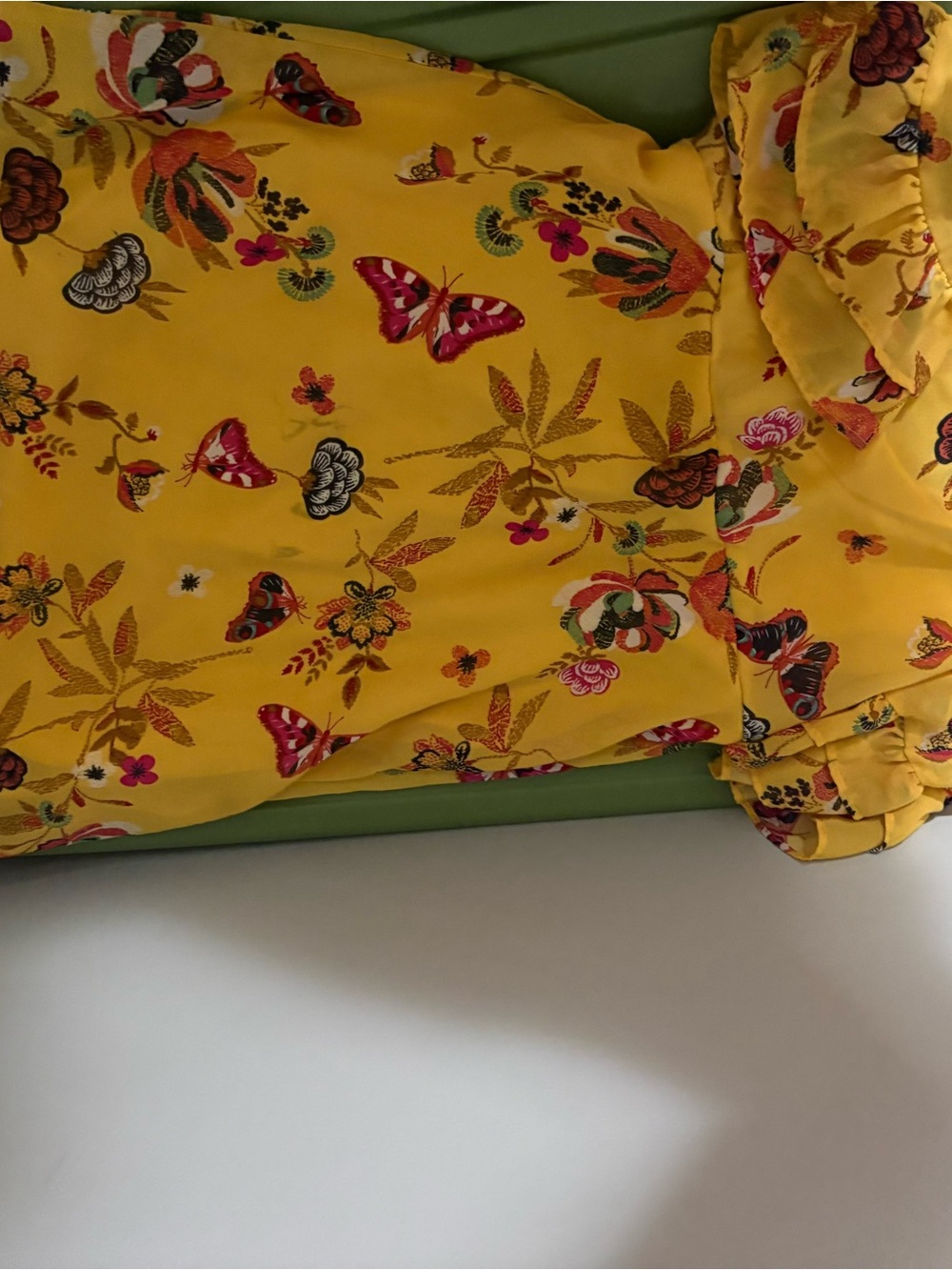 wonder nation Yellow Floral & Butterfly girls Dress